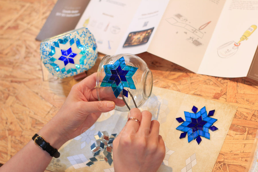 Mosaic Candle Holder DIY Home Kit "AEGEAN"